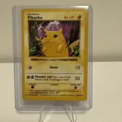 Pokemon TCG Pikachu Base Set Shadowless Yellow Cheeks Card 58/102 LP - Image 1