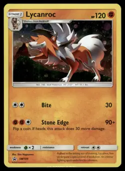 Lycanroc - SM105 Holo Promo Sun & Moon Promo Pokemon Near Mint - Image 1