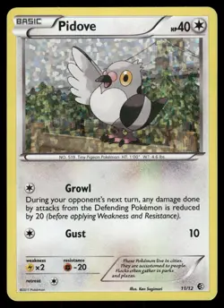Pidove 011/012 Holo Promo McDonald's Promos 2011 Pokemon Near Mint - Image 1