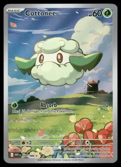 Cottonee 090/086 Illustration Rare White Flare Pokemon Near Mint - Image 1