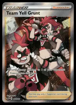 Team Yell Grunt 202/202 Ultra Rare Sword & Shield Pokemon Near Mint - Image 1