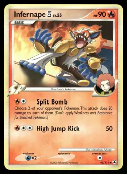 Infernape E4 43/111 Uncommon Rising Rivals Pokemon Near Mint - Image 1