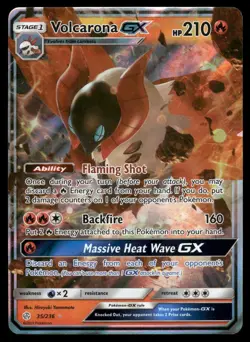 Volcarona GX 35/236 Holo GX Rare Cosmic Eclipse Pokemon Near Mint - Image 1