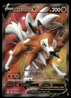 Lycanroc V 187/203 Ultra Rare Evolving Skies Pokemon Near Mint - Image 1