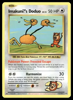 ImakuniU's Doduo 112/108 Secret Rare Evolutions Pokemon Near Mint - Image 1
