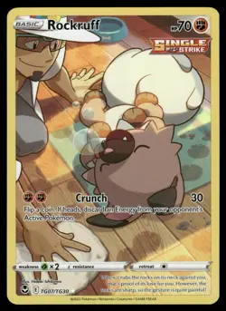 Rockruff TG07/TG30 Holo Silver Tempest Trainer Gallery Pokemon NM - Image 1