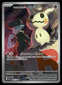Team Rocket's Mimikyu 238/217 Illustration Rare Ascended Heroes Pokemon NM - Image 1