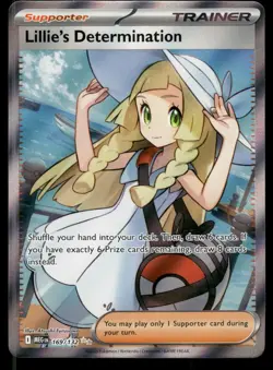Lillie's Determination 169/132 Ultra Rare Mega Evolution Pokemon Near Mint - Image 1