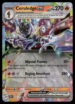 Ceruledge ex 036/191 Double Rare Surging Sparks Pokemon Near Mint - Image 1