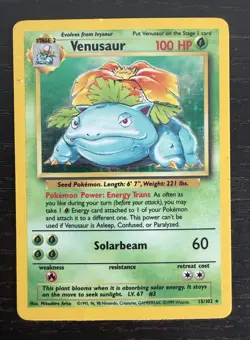 Pokemon TCG | Venusaur 15/102 | Base Set Unlimited | MP - Image 1