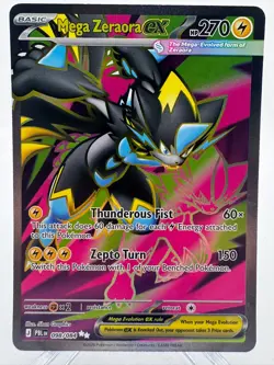 Mega Zeraora EX 098/084 Mega Evolution Pitch Black Full Art Ultra Rare - Image 1