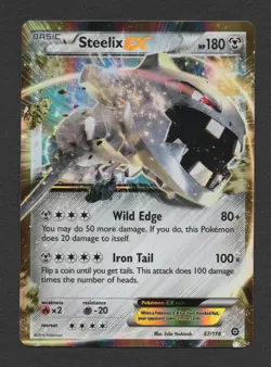 Steelix EX 67/114 Pokemon Steam Siege NM - Image 1