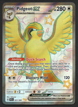 Pidgeot ex 221/091 Pokemon TCG: Paldean Fates Shiny Vault NM - Image 1