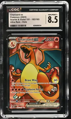 Pokemon GRADED Charizard ex 183/165 Scarlet & Violet 151 MEW UR 8.5 CGC ENG - Image 1