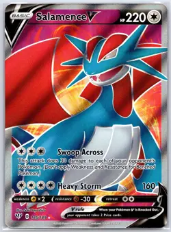 Salamence V 185/189 Ultra Rare Darkness Ablaze Pokemon Holo Near Mint - Image 1