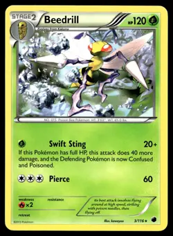 POKEMON BEEDRILL PLASMA FREEZE 3/116 R LP - Image 1