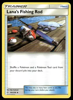 POKEMON LANA'S FISHING ROD COSMIC ECLIPSE 195/236 UC NM/M - Image 1