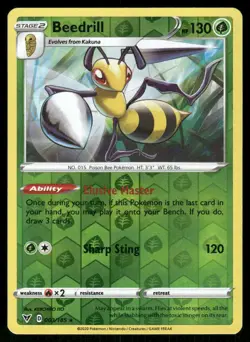 POKEMON BEEDRILL VIVID VOLTAGE 003/185 REVERSE HOLO R NM/M - Image 1