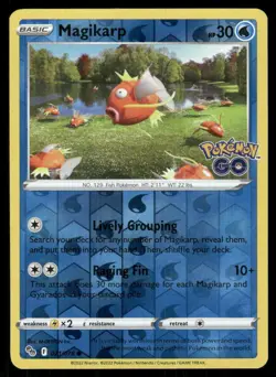 Pokemon Magikarp Pokemon GO 021/078 Reverse Holo C LP - Image 1