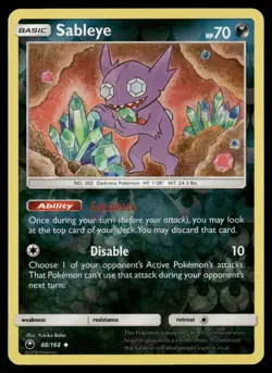 Sableye 88/168 Uncommon Celestial Storm Pokemon Reverse Holo NM/M - Image 1