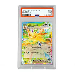 POKEMON 2025 Prismatic Evolutions LEAFEON EX #006 PSA 9 Mint RARE - Image 1
