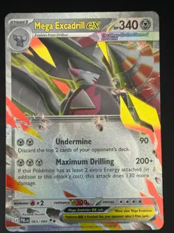 MEGA EXCADRILL EX 065/084 DOUBLE RARE PITCH BLACK POKEMON HOLO NM/M - Image 1