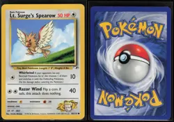 Lt. Surge's Spearow 83/132 Gym Heroes Unlimited Common Lightly Played Nishida - Image 1