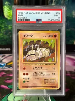 1998 Pokemon Japanese Vending Series II Onix #95 PSA 9 - Image 1