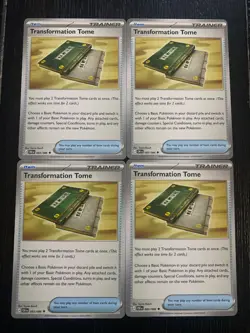 Transformation Tome Trainer 83/86 Pokemon Cards Lot - Image 1