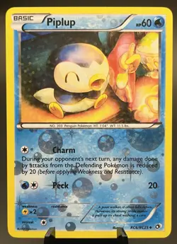 Piplup RC6/RC25 Legendary Treasures Radiant Collection Holo 2013 LP card - Image 1