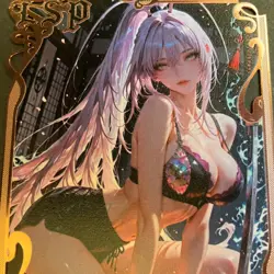 Goddess Story Gold METAL Card - Serial Number #/200! Anime Girl Jingliu Bikini - Image 2