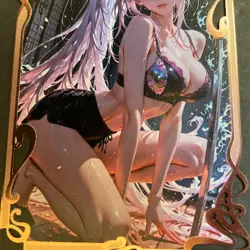 Goddess Story Gold METAL Card - Serial Number #/200! Anime Girl Jingliu Bikini - Image 3