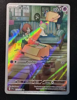 Pokemon TCG Ralts Scarlet & Violet Base Set Holo Illustration Card 211/198 - Image 1