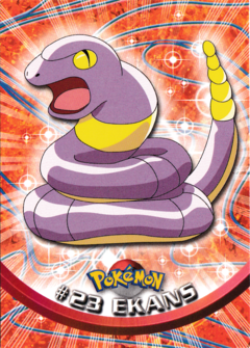 Ekans #23 Topps Trading Cards Series 1 Pokemon MP - Image 4