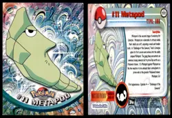 Metapod #11 Topps Trading Cards Series 1 Pokemon MP - Image 3