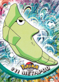 Metapod #11 Topps Trading Cards Series 1 Pokemon MP - Image 4