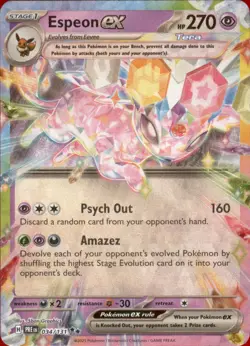 Pokemon TCG Espeon ex 034/131 Prismatic Evolutions Double Rare Holo NM/M - Image 1
