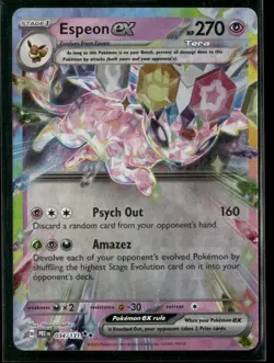 Espeon ex SV: Prismatic Evolutions 034/131 Double Rare Holofoil Pokemon TCG NM - Image 1