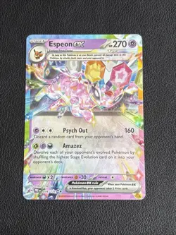 Pokemon TCG Espeon EX 034/131 Double Rare Prismatic Evolutions NM Condition - Image 1