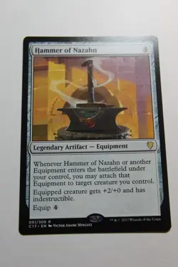 MTG Hammer of Nazahn x1- -Commander 2017-Lightly Played - Image 1