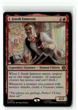 Magic The Gathering Marvel's Spider-Man J. Jonah Jameson #81 R Foil - Image 1