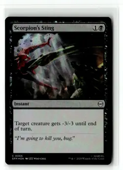 Magic The Gathering Marvel's Spider-Man Scorpion's Sting #65 C Foil - Image 1