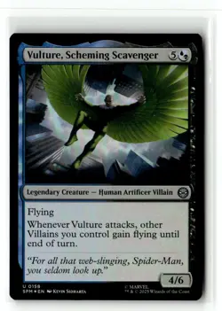 Magic The Gathering Marvel's Spider-Man Vulture, Scheming Scavenger #158 U Foil - Image 1