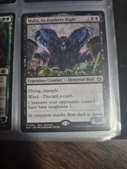 Maha, Its Feathers Night Bloomburrow Regular Mythic NM MTG #100 - Image 1