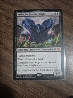 Maha, Its Feathers Night Bloomburrow Regular Mythic NM MTG #100 - Image 2