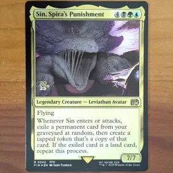 Sin, Spira's Punishment - Prerelease Foil Promo - Final Fantasy X MTG FF10 - Image 1