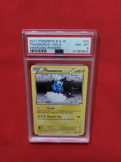 Pokemon: Thundurus #35/98 HOLO RARE BW Emerging Powers 2011 Vintage - PSA 8 -A64 - Image 4