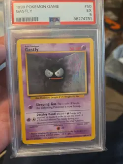 PSA 5 1999 Pokemon Base Set Gastly #50/102 Regular English - Image 1