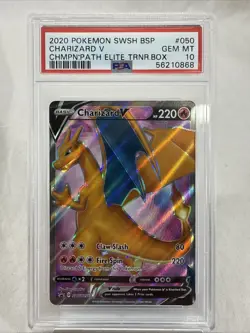 Charizard V #050 - 2020 Pokemon SWSH Champions Path ETB Promo Gem MINT PSA 10 a - Image 1