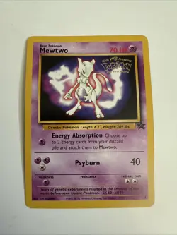 Pokemon Mewtwo 3 Black Star Promo Card 1999 TCG English ENG Kids WB Movie Stamp - Image 1